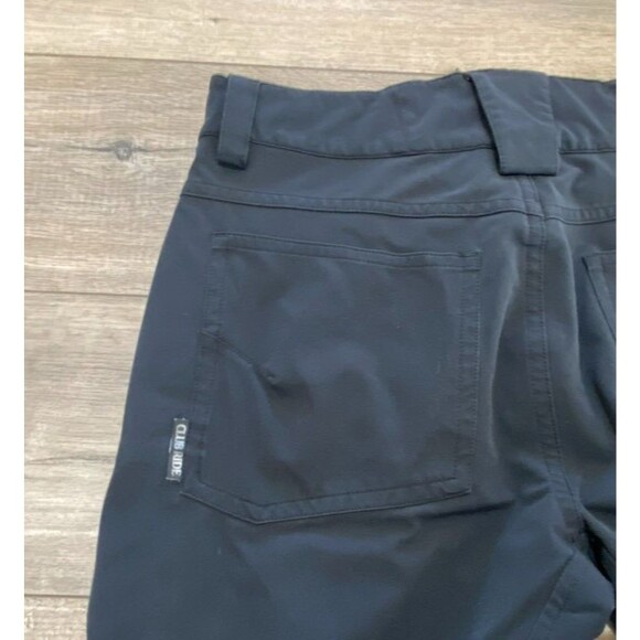 Club Ride Bike Pants Mens S Black Cargo Zipper Pocket Tempest Soft Shell - Picture 9 of 9